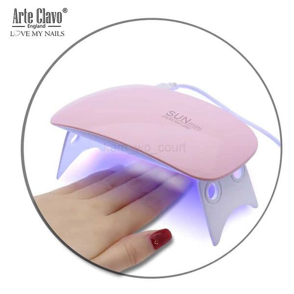 Arte Clavo 6W Nail Dryer Portable UV LED Lamp Nail Art Polish Light Mirco USB Cable SUN Mini Fast Delivery Manicure Machine ToolM240729
