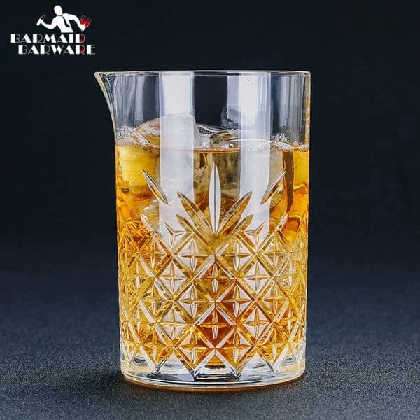 700ml Glass Studded Cocktail Mixing Glass Bar Tool Barware 240729