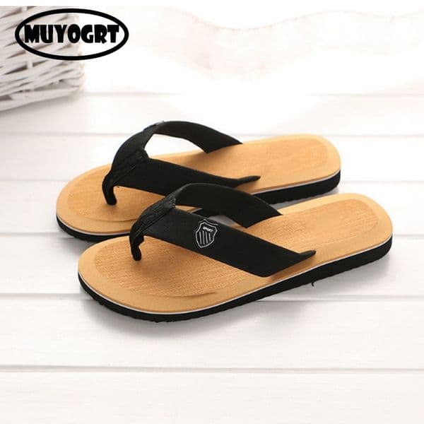 2022 Slippers Men Summer Flip Flops Beach Sandals Anti-Slip Casual Flat Shoes High Quality Slippers Indoor House Shoes For Men