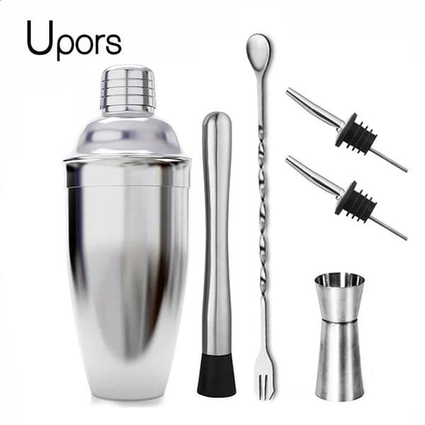 UPORS Stainless Steel Cocktail Shaker Mixer Wine Martini Boston Shaker For Bartender Drink Party Bar Tools 550ML/750ML 240729