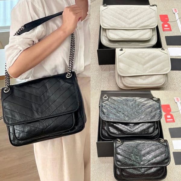 10A Messenger bag designer bags women fashion Shoulder bag gold silver chain bag leather handbags Lady Y type quilted lattice chains flap handbag Envelope bag niki