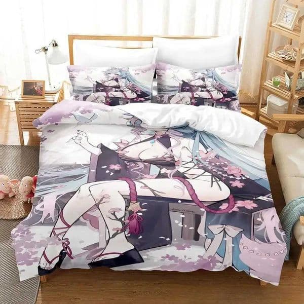 New Sexy Girls Silvervale Vtuber Bedding Set Single Twin Full Queen King Size Bed Set Adult Kid Bedroom Duvet cover Sets Anime Y240730