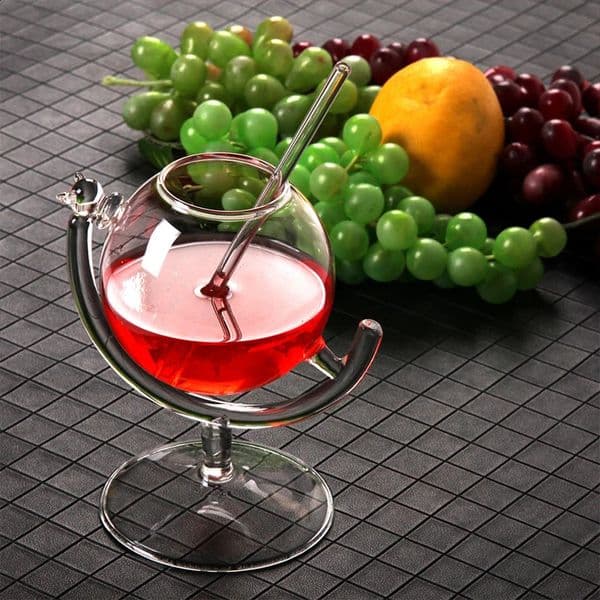 300ml Creative Earth Globe Shape Wine Glasses Cocktail Glass Cold Drink Martini Cup Wine Glasses Used For Bars Parties Clubs 240729