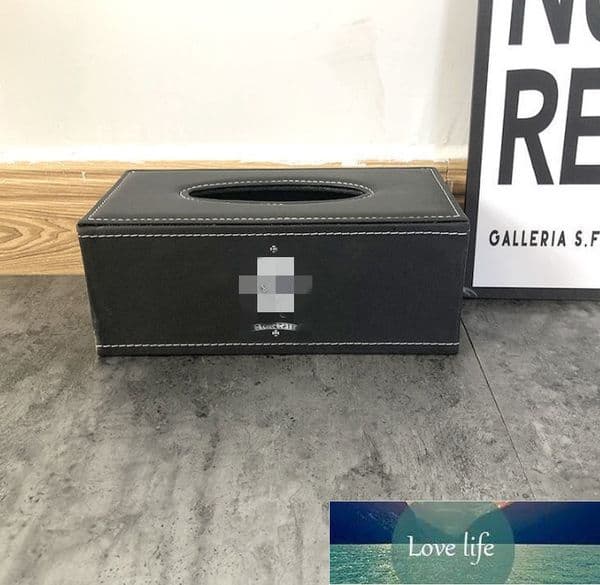 Retro Paper Extraction Box Household Living Room Desktop Coffee Table Tissue Simple Storage Box Fashion Brand Leather Personalized Creative
