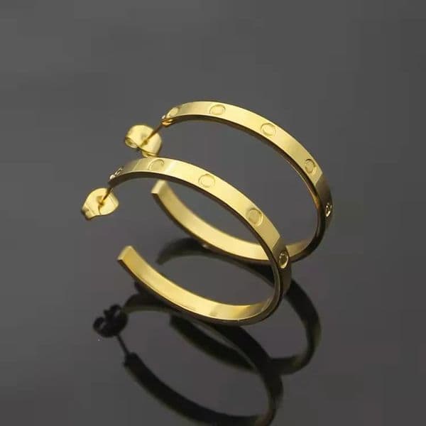 Earrings designer jewelry ladies designer earrings star with round cuff earrings fashion ladies earrings classic earrings stainless steel jewelry material gift