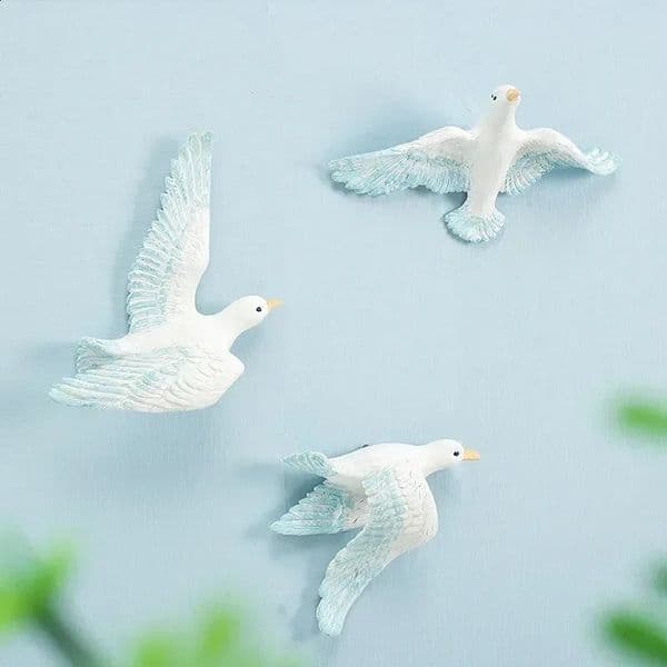 Mediterranean wall hanging resin seabirds living room painted seagulls birds cafe wall background hanging decorations 240730