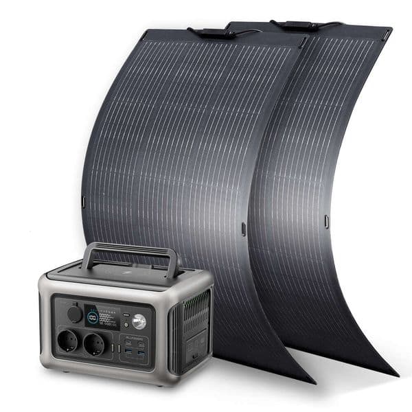 ALLPOWERS R600 Powerstation With 100W / 200W Solarpanel Balcony power plant 299Wh 600W Energy Station LiFePO4 Solar Generators thumbnail 2