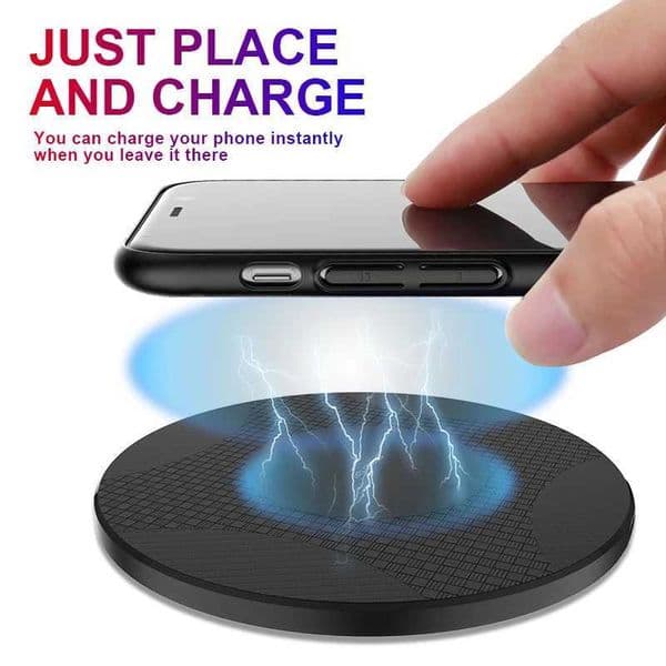 10W Fast Wireless Charger for Redmi Note 10S Oppo A56s Tecno Spark 8C Mi11 Case Wireless Charging Pad Gift CaseM240731