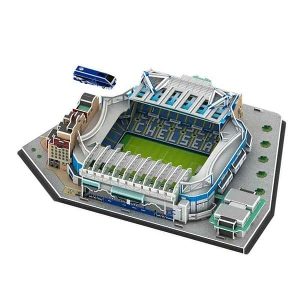 Wooden Puzzle DIY Chelsea Stamford Bridge Football Stadium Stereo Puzzle Model SZM large puzzle Tram Toy