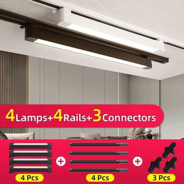 LED Track Light Fixture Set Spotlight Fill Lamp AC85-265V Led Rail Lighting Spot Lights 10W 20W For Living Room Home Store ShopCL240730