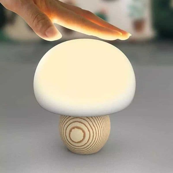 Cute Mini LED Mushroom Lamp Light Magnetic USB Night Lights Soft Child Sleeping Nightlight Novelty Luminous Toy Gift Table Lamp B240904