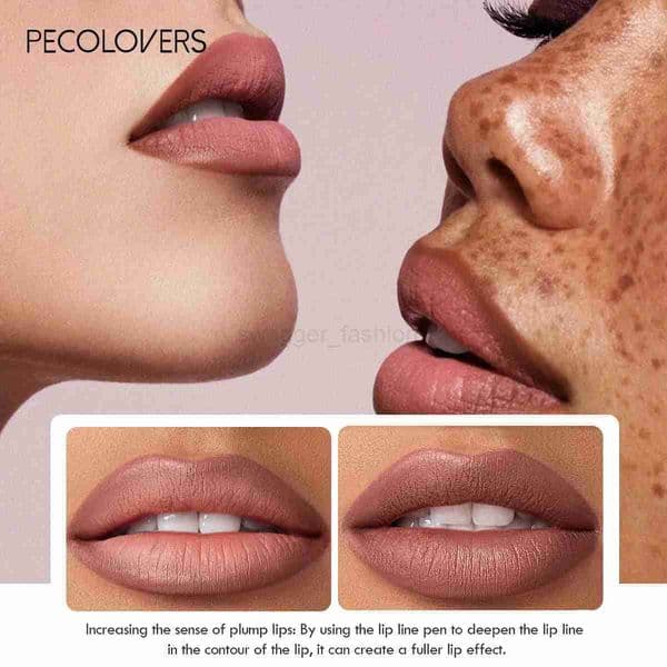 Nude Brown Lip Liner Pencil Lipstick Matte Smooth Waterproof Lipliner Long Lasting Non-stick Cup Lipstick Pen Beauty MakeupXJ240731