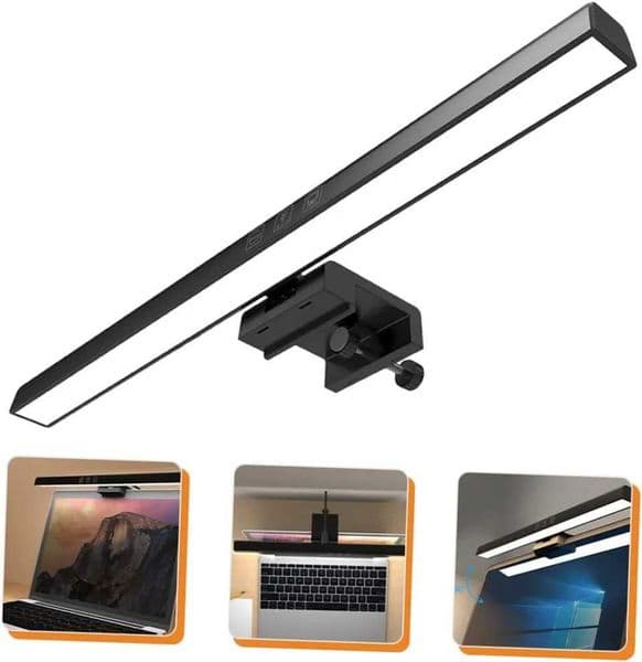 LED Desk Lamp LED Computer PC Monitor Screen Light Bar Stepless Dimming Reading USB Powered Hanging Table Lamp B240904