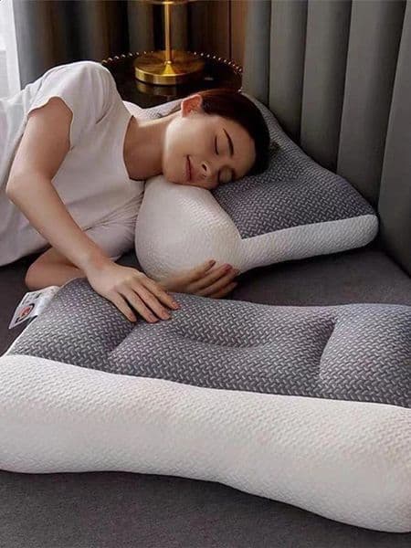 Neck Pillow Soya Fibre Massage Pain Relief Ergonomic Orthopaedic Contour Comfortable lightweight Support 240730