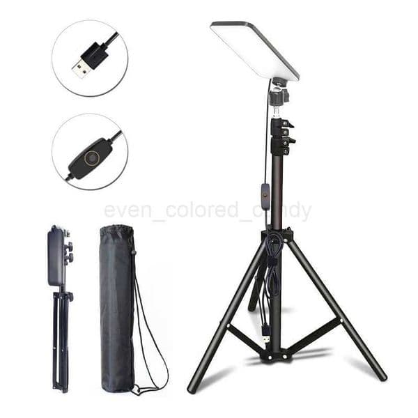 Portable Camping Light LED Selfie Light Lamp Photography Light with Tripod Stand for Outdoor Picnic Barbecue Working Live StreamB240731