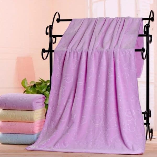 140x70cm Shower Towel Large Beach Towels QuickDrying Bath Absorbent Soft Comfort Bathrobe Microfiber Bathroom 240730