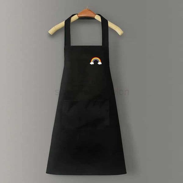 Kitchen Waterproof Apron for Men and Women Wholesale Cartoon Rainbow Cactus Apron Oil Resistant and Fast DeliveryXJ240731