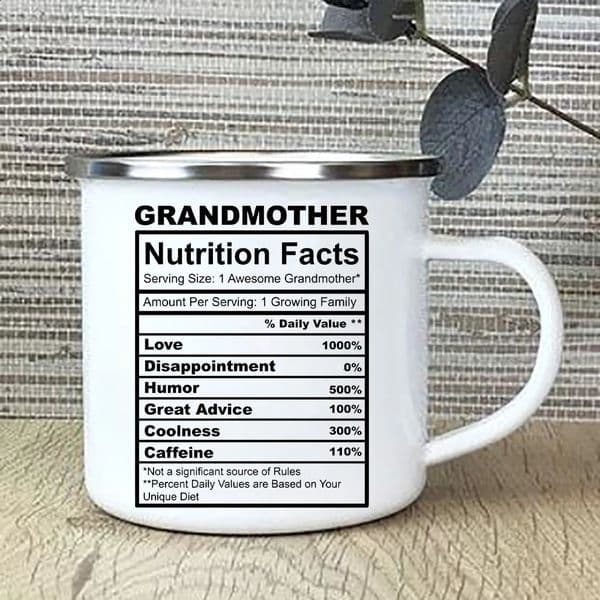 2026 Gift Grandma Nutritional Facts cologne Coffee Mug Tea Cup Mothers Day Gifts perfume For Grandmother Free Shipping