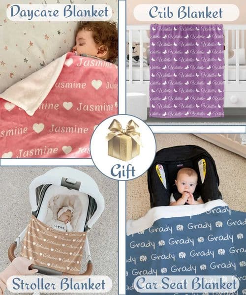 Kids Adults 36 Colors Personalized Name Flannel Blanket For Girls And Boys Customized Baby Blankets Letter Fleece Birthday Gift Y240730