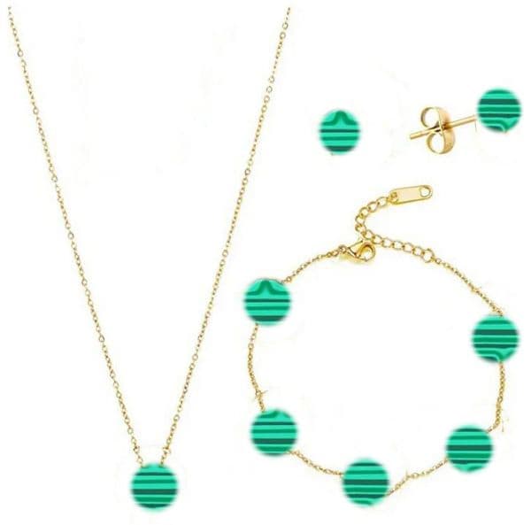 women four leaf clover jewelry sets luxury diamond shell fashion bracelet earrings necklace valentines day birthday gift