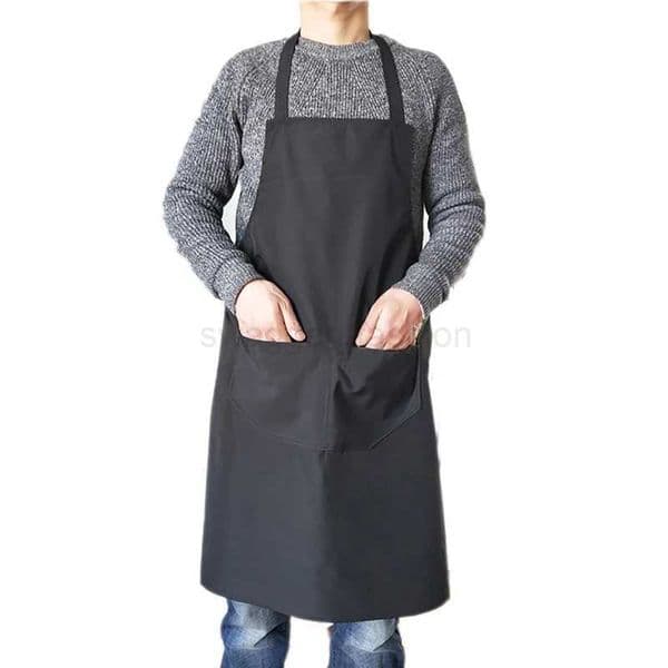 2026 New Waterproof Oil Cooking Chef Aprons Women Men Kitchen Apron With Front Pocket Solid Color Dish Washing Cleaning Accessoriesxj240731
