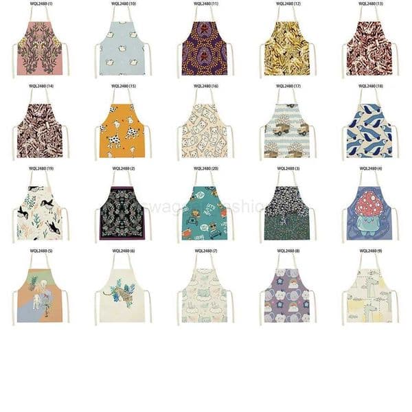 Kitchen Aprons for Women Linen Bibs Household Cleaning Apron Home Waterproof Chefs Cooking Baking Apron for ChildXJ24528