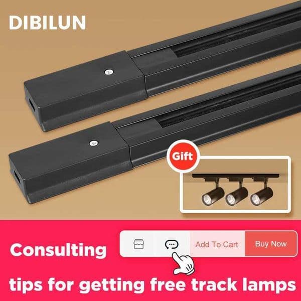 lot led track light Fitting Aluminum track Rail 0.5m 1m black white straight L cross connector jointer for 2 wire track lightCL240730
