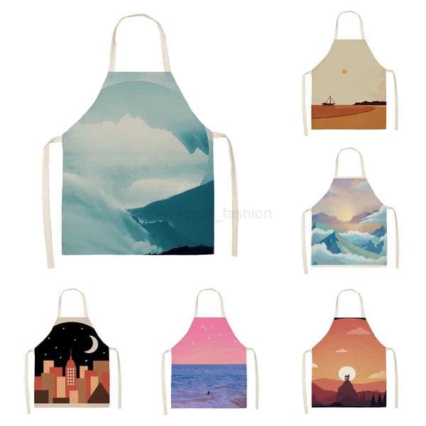 Womens kitchen apron Anime modern style Restaurant chef barber barman apron Waterproof apron for menand child painting apronXJ240731