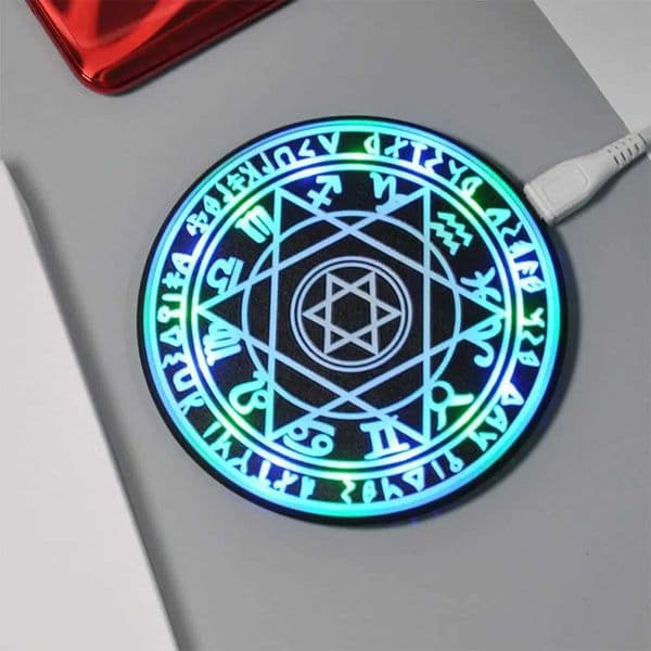 10W Qi Wireless Fast Charger Circle Magic Optical Array Wireless Charging For QI Standard Full Range Wireless Charging Phone M240731