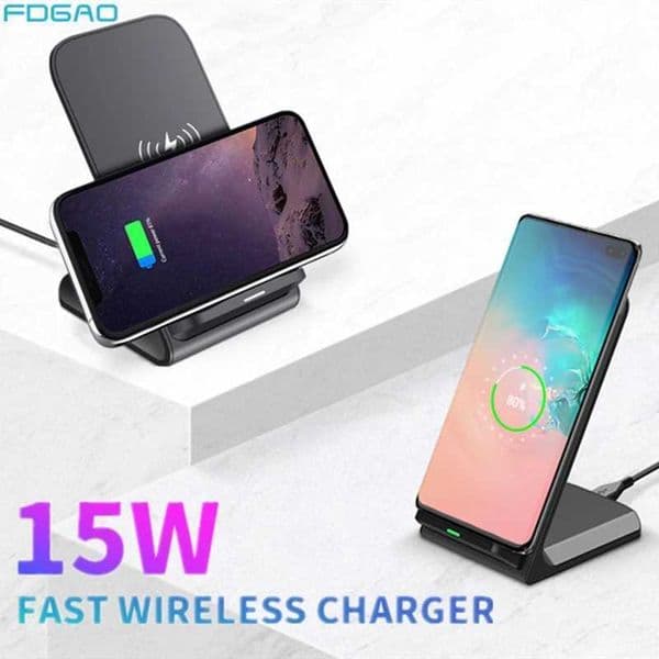 FDGAO 15W Wireless Charger Stand For iPhone 15 14 13 12 11 Pro Type C USB Cable Fast Charging Station for Samsung S23 S22 S21M240731