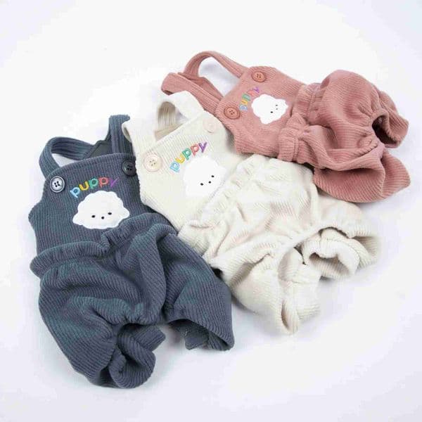 Autumn and Winter Pet Dog Clothes Cute Bear Overalls Thickened Four-legged Clothes Dog Sweater Puppy Teddy Costume Dog CostumesXJ240731