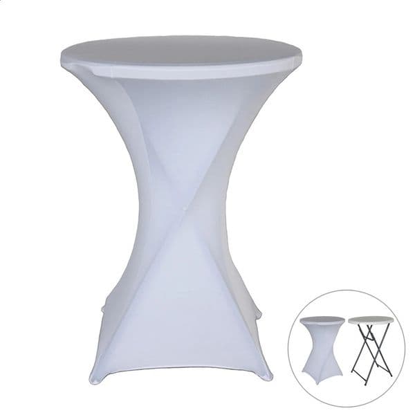 Height Stretch Round Tablecloth Cocktail Table Cover Spandex Table Cloth Bar el Party Wedding Elastic Table Cloth Decoration 240730