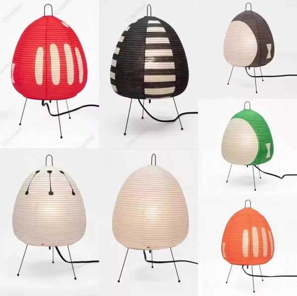 Japanese Table Lamp Tripod Rice Paper Desk Lamp Noguchi Yong Lantern Lamp Living Room Bedroom Decor Atmosphere Bedside Lights B240904