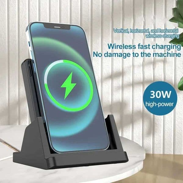 Wireless Charger Pad Stand Desktop Ultra-thin Mobile Phone PD 15W Fast Charging Dock Station For iPhone 15 14 13 SamsungM240731