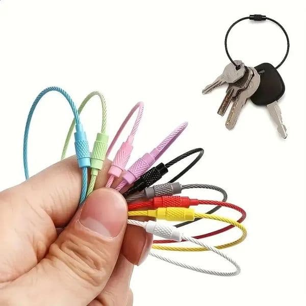 10 colorful stainless steel wire luggage tag clips are durable and easy to install making them perfect for travel daily use 240730