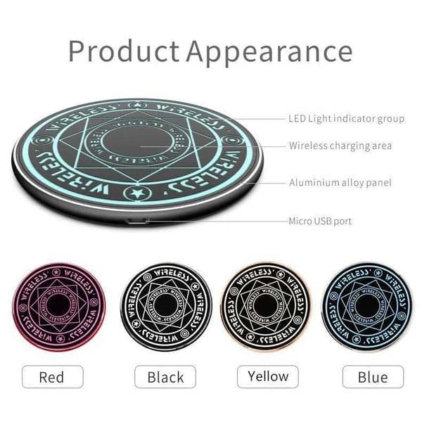 10W Fast Wireless Charger Magic circle For iPhone 12 11 11Pro Max Qi Fast Charging Pad for Samsung Mi Huawei Fast ChargerM240731