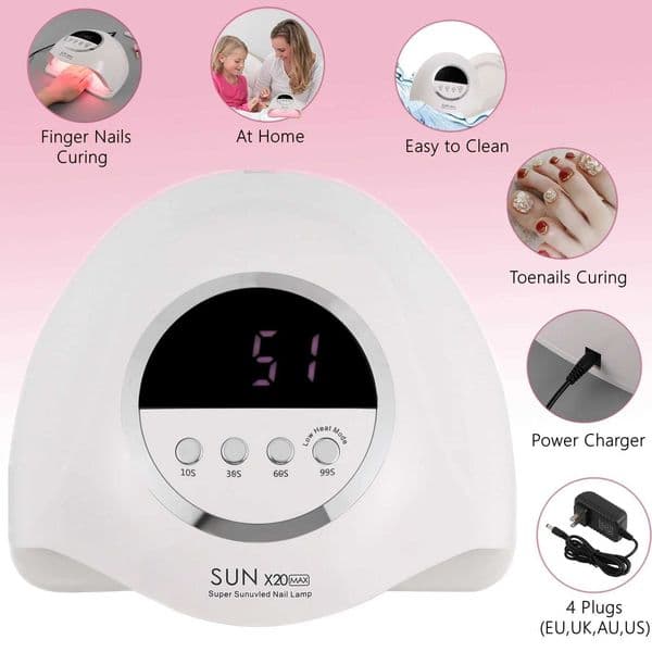 2026 latest model Nail Lamp X20 MAX 72 UV LED For Gel Polish Professional nail stuff Drying Light With Timer Automatic Sensor Art Tool Supply