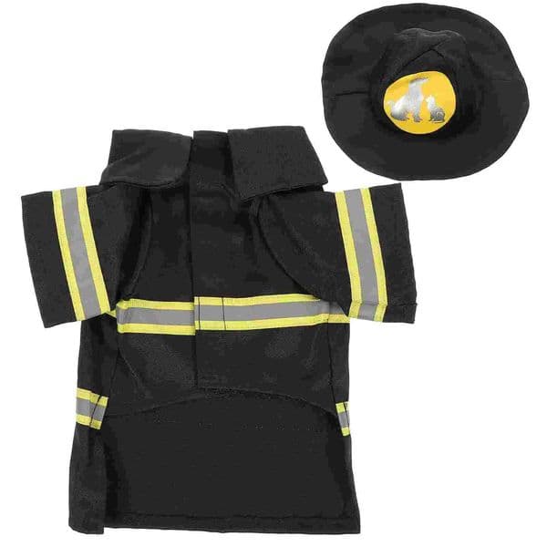 Firefighter Uniform Shape Clothes Performance Costume Pet Dog Santa Claus Clothing Halloween Small Transformed CoatXJ240731