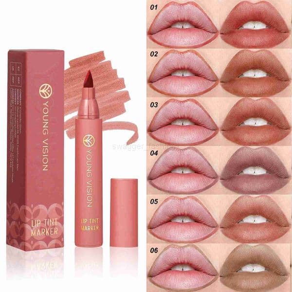 Lip Stain Marker Pen Liquid Dye Lip Tint Waterproof Long Lasting Lip Liner Pen Hydrating Non Smudge Matte Finishing Lips MakeupXJ240731