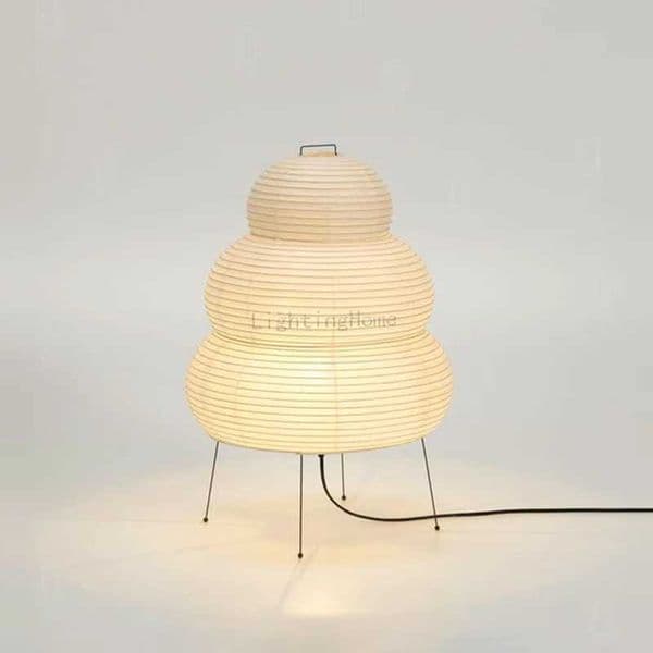 Japanese Design Akari Wabi-sabi Table Lamp White Rice Paper Decorative Desk Lights for Bedroom Living/Dining Room Study Loft B240904