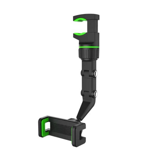 Adjustable Smartphone & GPS Holder for Cars - Rotating 360-Degree Bracket Compatible with All Devices Including Retractable Mirrors