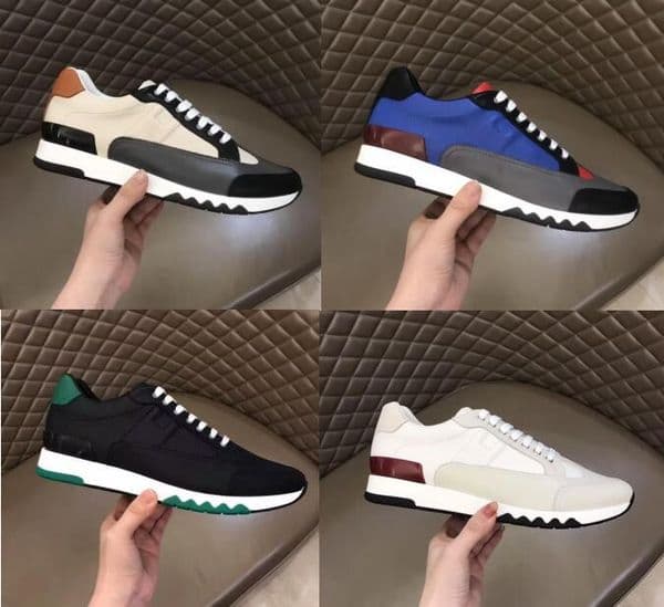 New Classic High quality Men's Top Genuine leather Hmes Sports shoes Luxury fashion flat bottom sneaker Running shoes