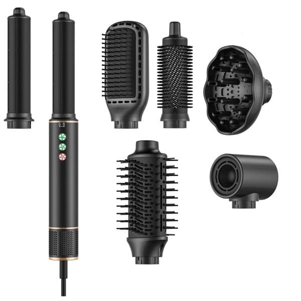 High speed brushless with five in one straight curg iron, negative ion hot air that does not damage hair, home hair dryer comb