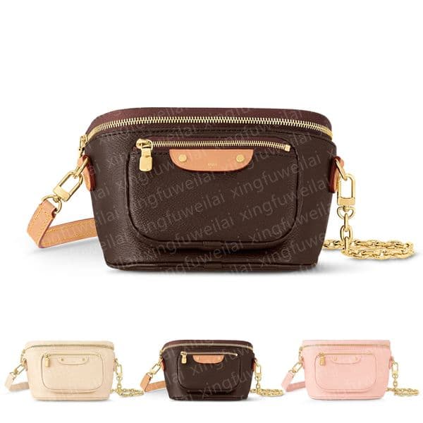 Luxury Brand Waist Bags MINI BUM Designer bumbag Embossed Handbag Purse Hobo Satchel Evening Tote Cross Body Chain Casual Bag