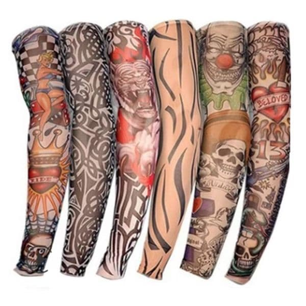 Outdoor Sunscreen Tattoo Sleeve Printed Cycg Seamless Men And Women's Arms Stretch Arm Cover 0115