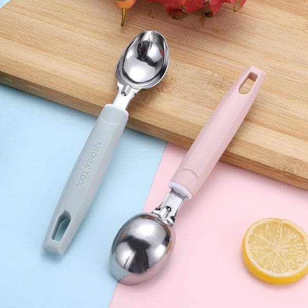 Steel Tools Stainless Ice Scoop Tool Comfortable Anti-Freeze Handle Icecream Stac Yogurt Fruit Watermelon Scoops Q963 Cream S 0524