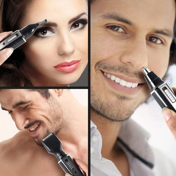 Keimei 4in1 epilator women&men electric eyebrow shaver facial body hair trimmer for nose ear bikini hair removal rechargeable