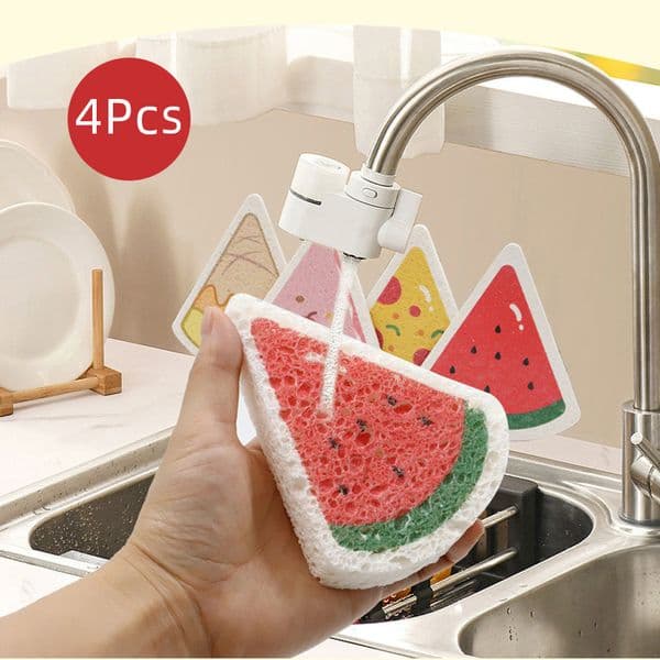 4Pcs Creativity Magic Dishwashing Sponge Household Kitchen Bathroom Migic Cleaning Wipe Strong Scouring Pad Miracle Sponge New