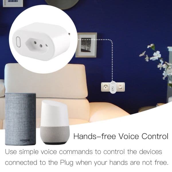 MOES Tuya 16A/10A Brazil Standard new Smart Plug with Power Monitor, Smart Life 2025 APP WiFi Smart Socket Works for Google Home, Alexa
