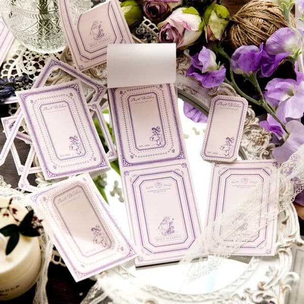 Yoofun Creative Vintage 2025 Tearable Frame Stickers One Sticker Two Ways new to Use Retro Boarded Label for Journal Scrapbooking
